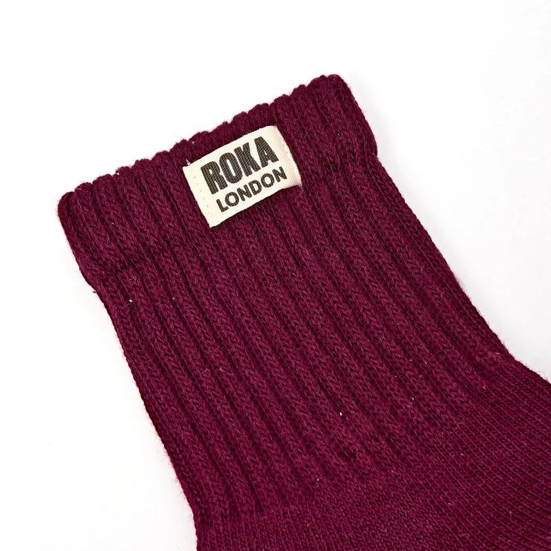 ROKA Windsor Bio-Baumwollsocken | Pflaume