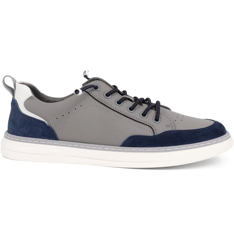 Lace-Up Casual Trainers - JIAHU39003 / 324 994 - Navy-Grey