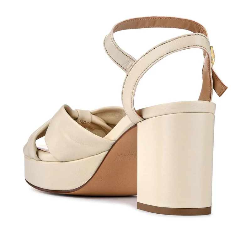 Imani Leather High Heel Shoes - IMANI / 327 789 - Cream