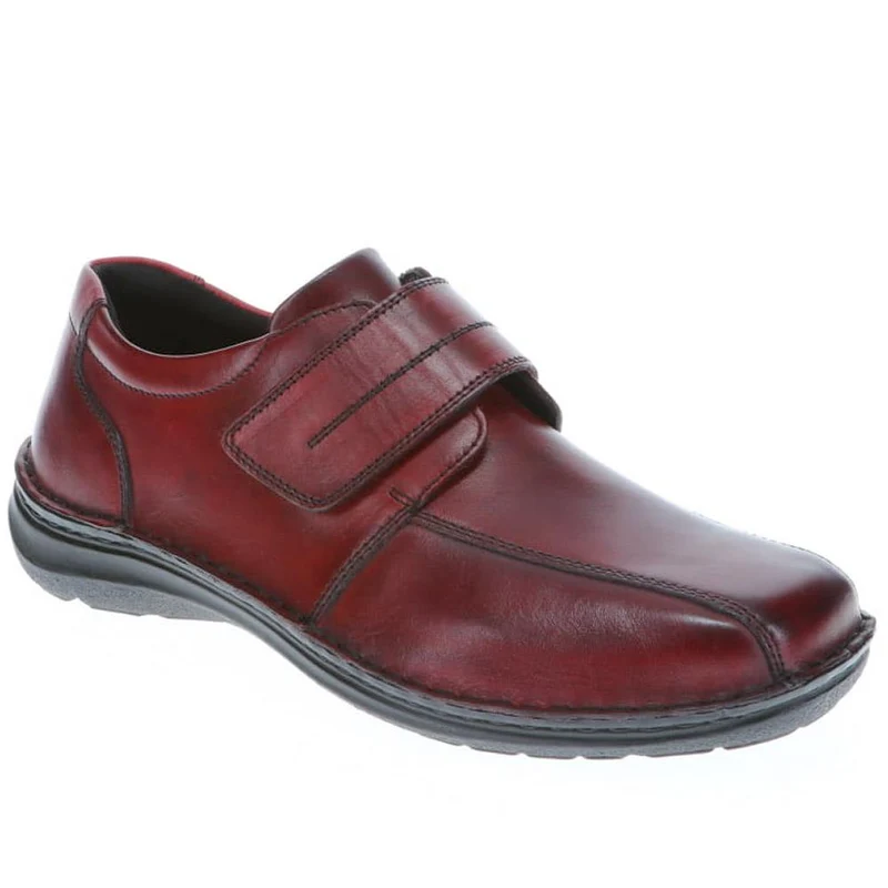Wide Fit Leather Touch-Fasten Shoes - PARK40037 / 325 804