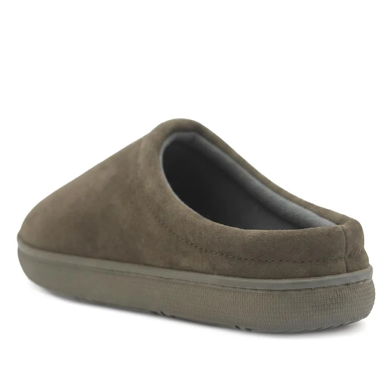 Luxury Leather Mule Slippers - QING44009 / 330 339 - Olive