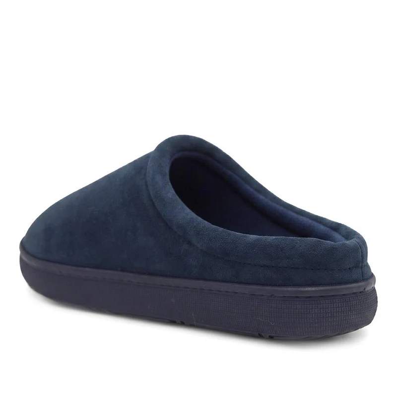 Luxury Leather Mule Slippers - QING44009 / 330 339 - Navy