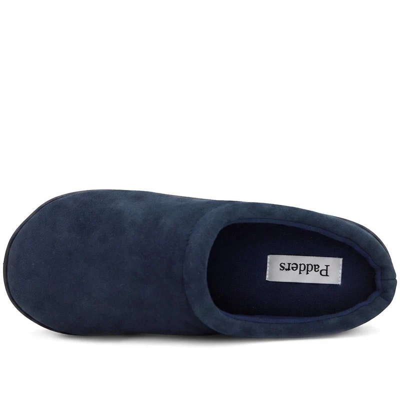 Luxury Leather Mule Slippers - QING44009 / 330 339 - Navy