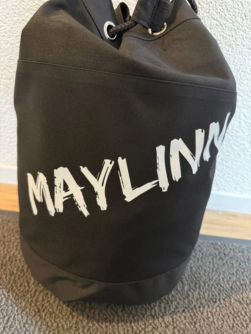 Rucksack Seesack Schwarz - Name