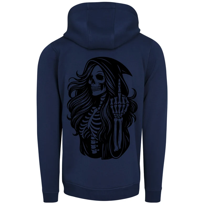 Hoodie - Skull Woman Mittelfinger