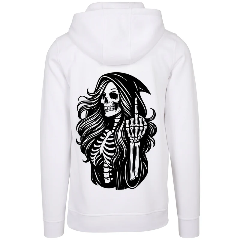 Hoodie - Skull Woman Mittelfinger