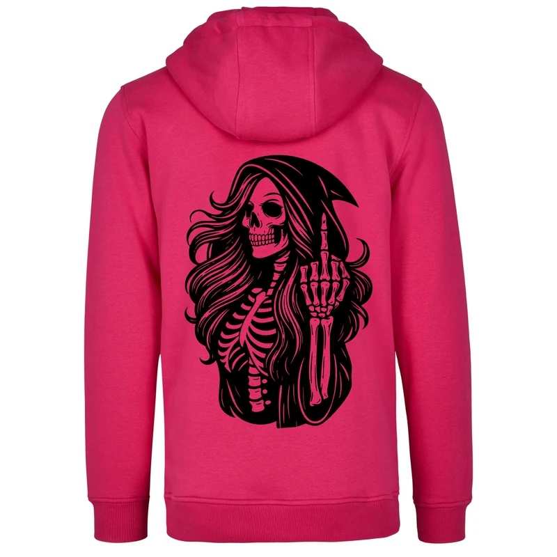 Hoodie - Skull Woman Mittelfinger