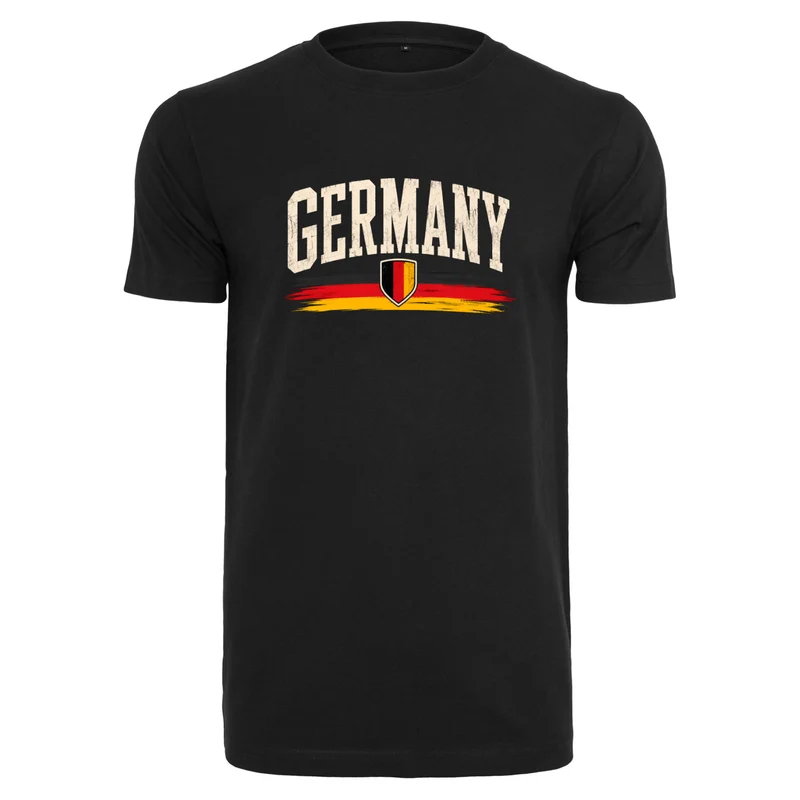 Germany T-Shirt Unisex – Fan-Shirt mit Vintage Frontprint in Deutschlandfarben