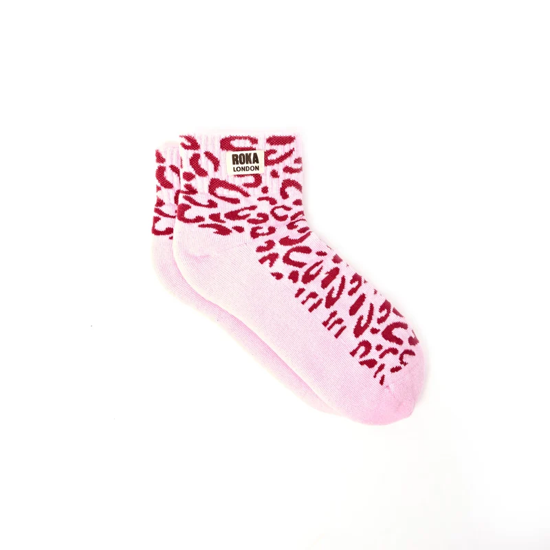 ROKA Wembley Bio-Baumwoll-Crop-Socken | Vintage Ruby