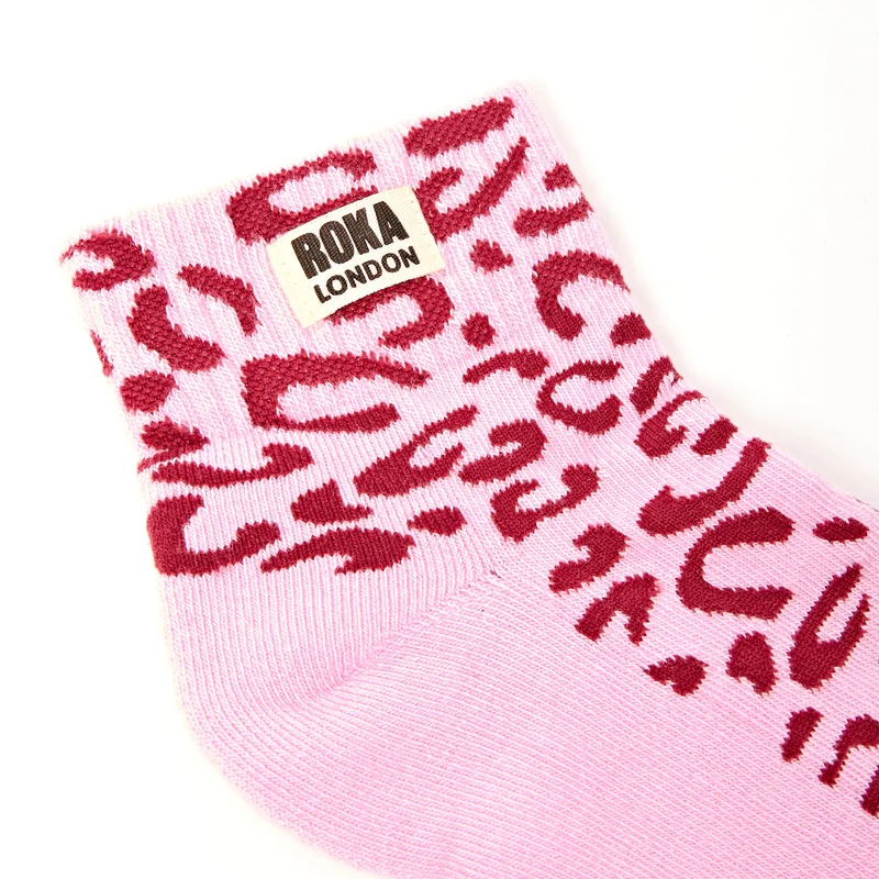 ROKA Wembley Bio-Baumwoll-Crop-Socken | Vintage Ruby