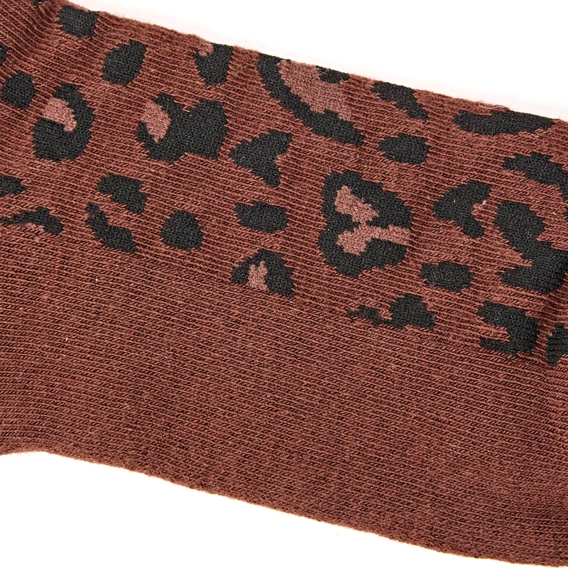 ROKA Wembley Bio-Baumwoll-Crop-Socken | Mini-Leopard