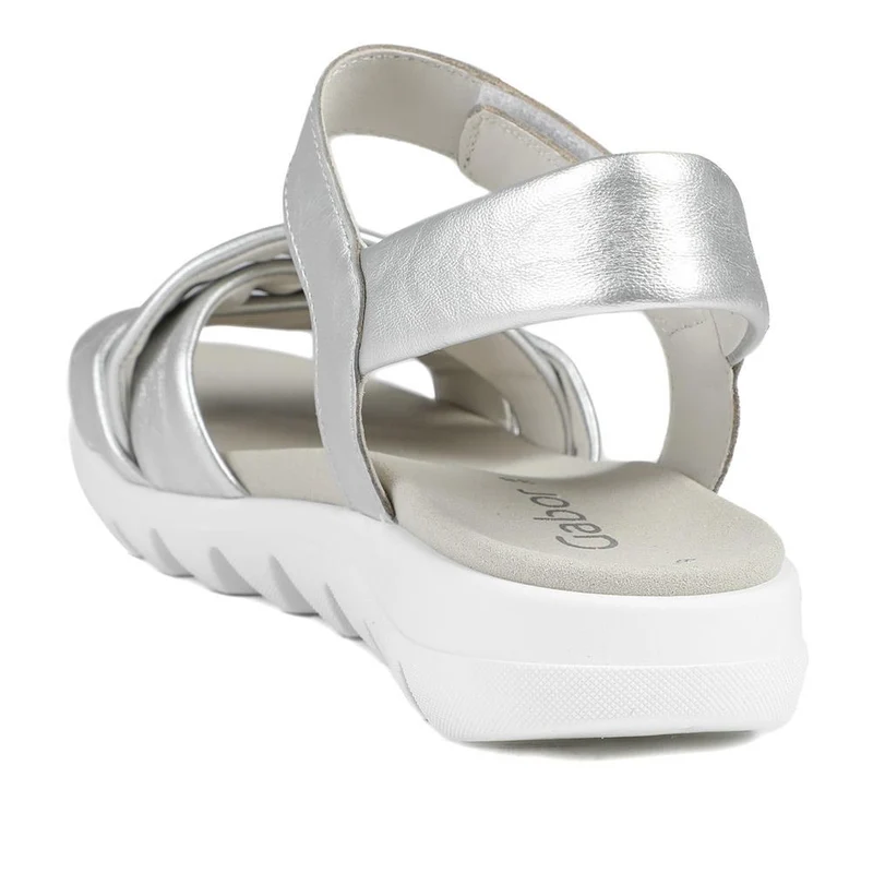Gabor Adjustable Leather Sandals - GAB43010 / 328 671 - Silver