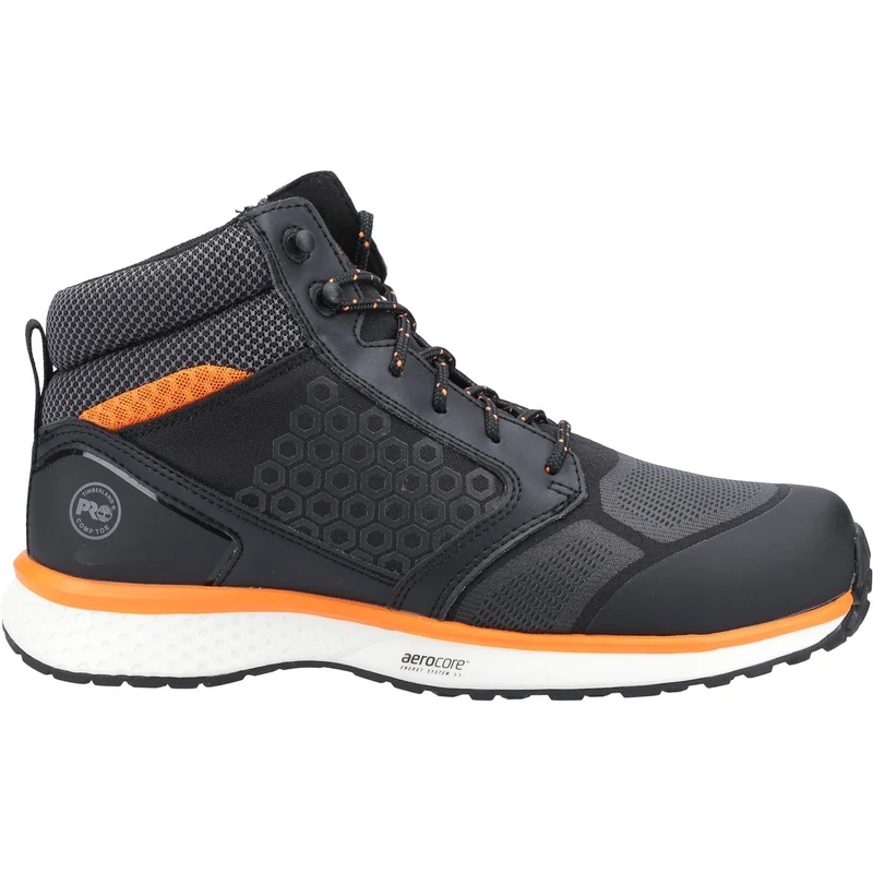 Timberland Pro Herren Reaxion Mid 2.0 Sicherheitsstiefel | Schwarz/Orange