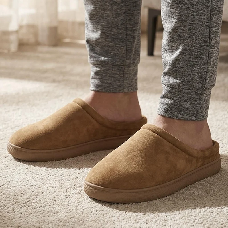 Luxury Leather Mule Slippers - QING44009 / 330 339 - Tan