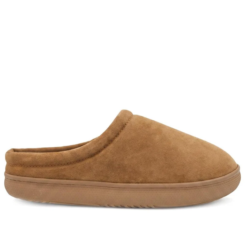 Luxury Leather Mule Slippers - QING44009 / 330 339 - Tan