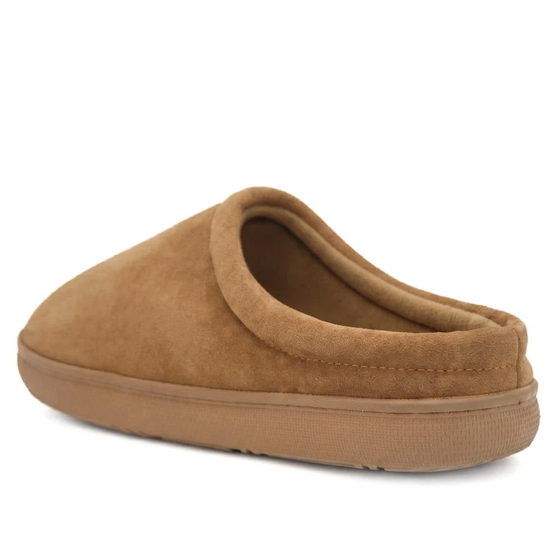 Luxury Leather Mule Slippers - QING44009 / 330 339 - Tan