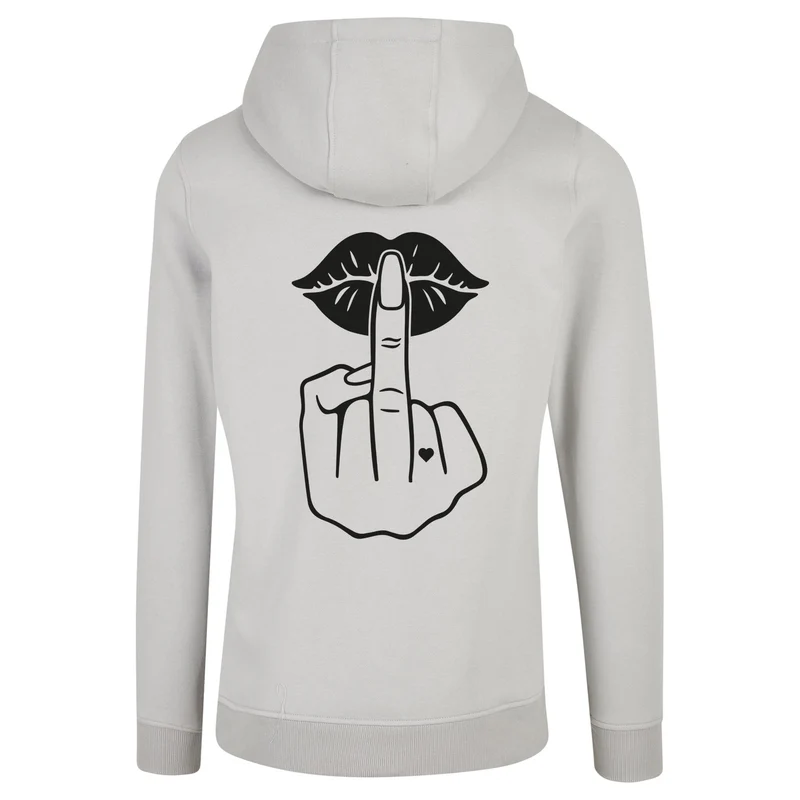 ZIP Hoodie - Lippen Lips Mittelfinger