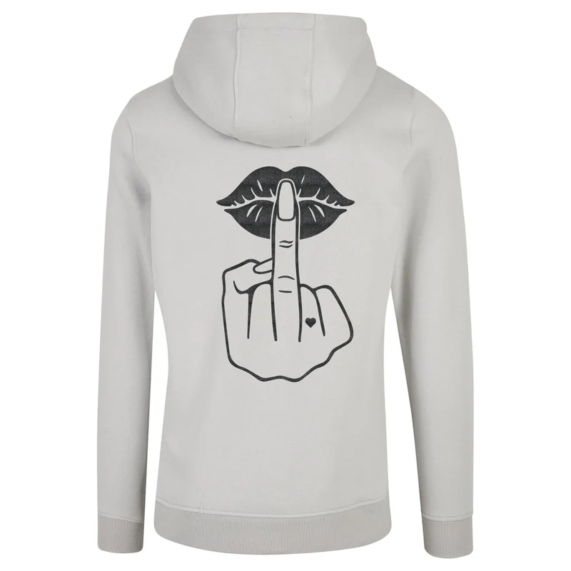 ZIP Hoodie - Lippen Lips Mittelfinger