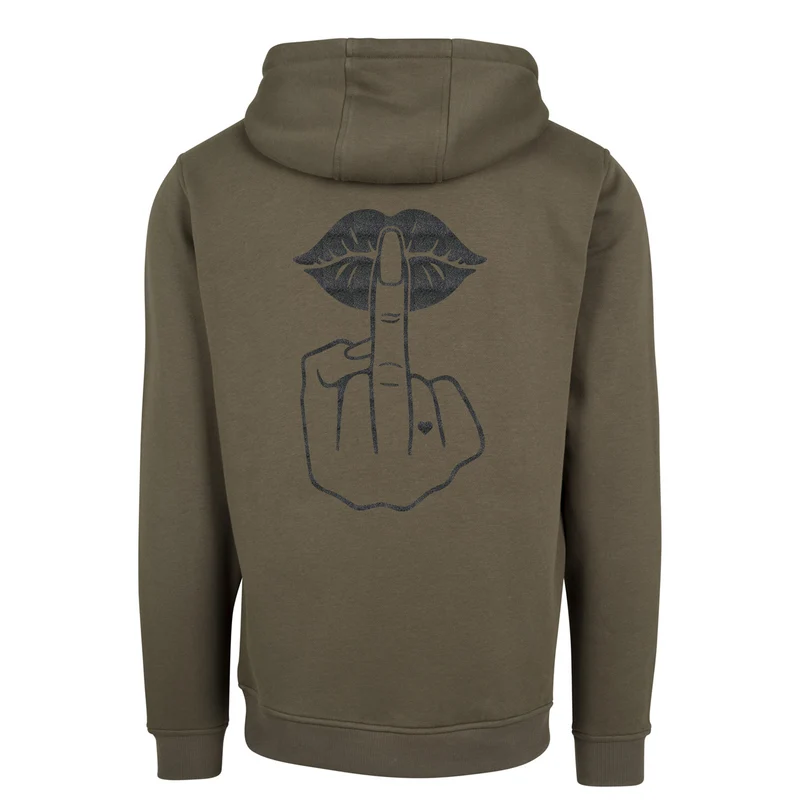 ZIP Hoodie - Lippen Lips Mittelfinger