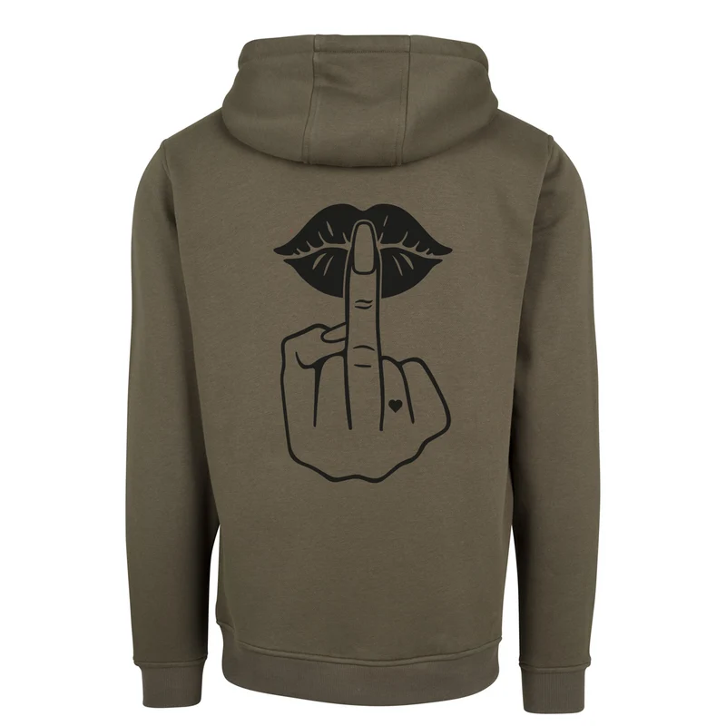 ZIP Hoodie - Lippen Lips Mittelfinger