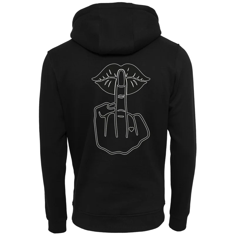 ZIP Hoodie - Lippen Lips Mittelfinger