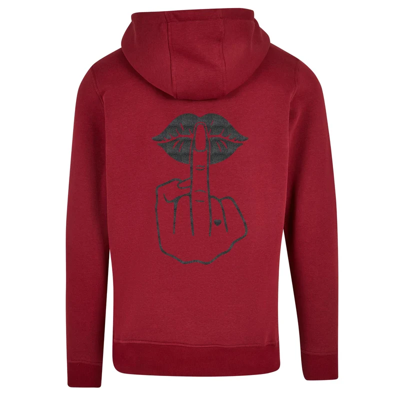 ZIP Hoodie - Lippen Lips Mittelfinger