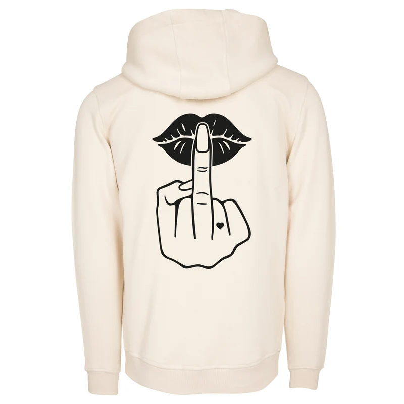 Hoodie - Lippen Lips Mittelfinger