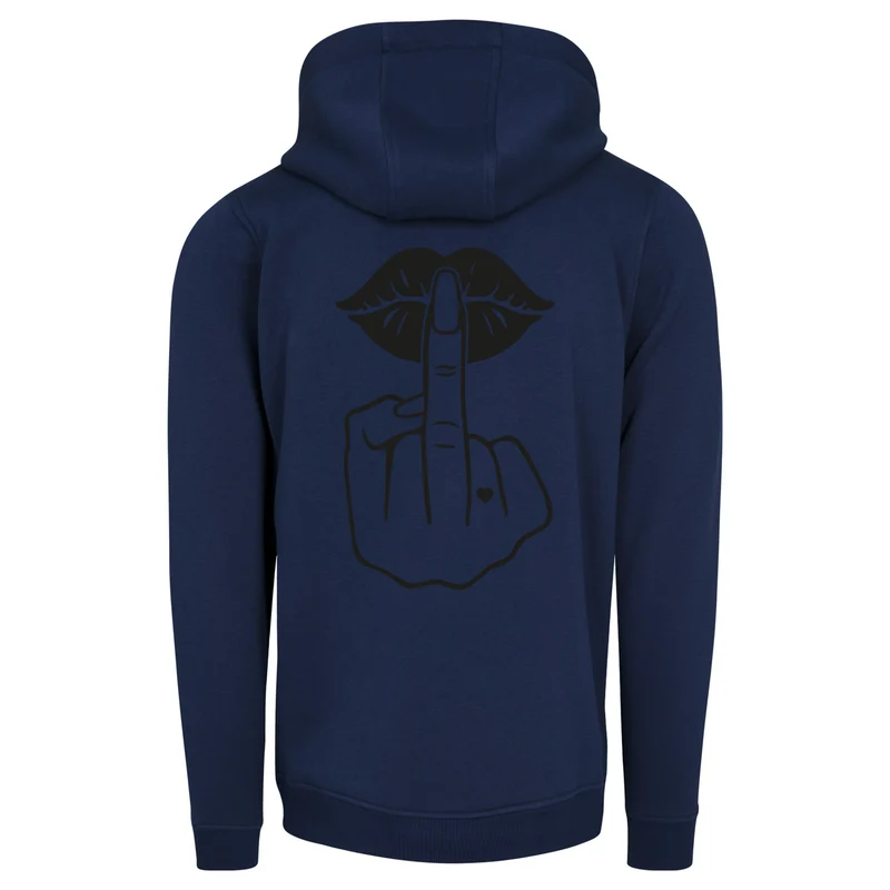 Hoodie - Lippen Lips Mittelfinger