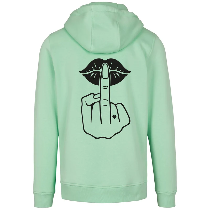 Hoodie - Lippen Lips Mittelfinger