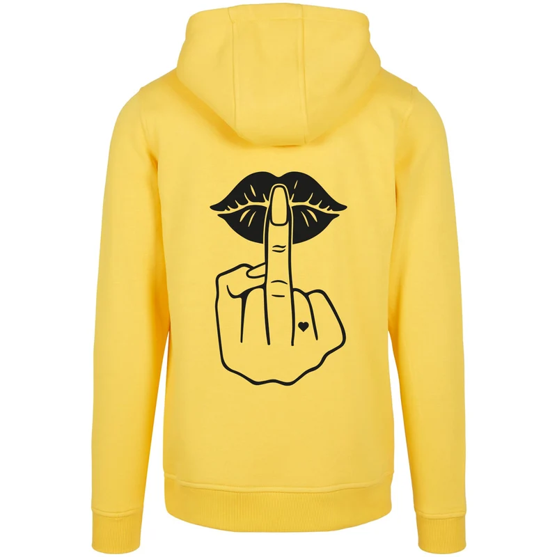 Hoodie - Lippen Lips Mittelfinger