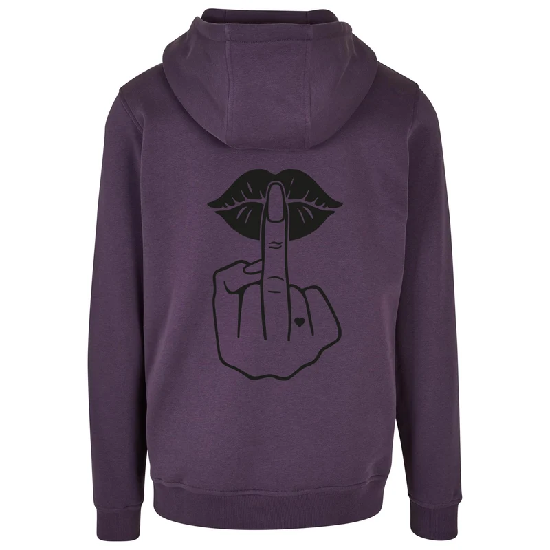 Hoodie - Lippen Lips Mittelfinger