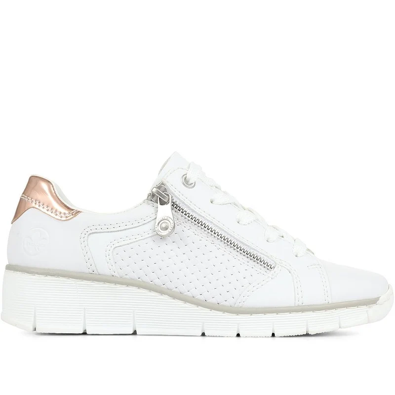 Leather Lace-Up Trainers - RKR34504 / 320 279 - White