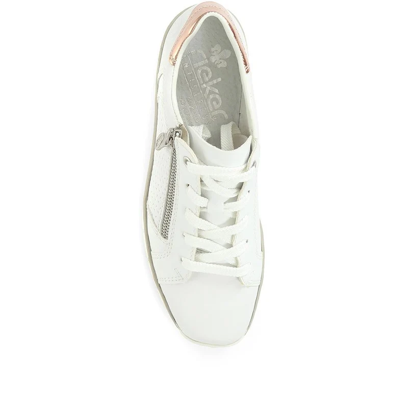 Leather Lace-Up Trainers - RKR34504 / 320 279 - White