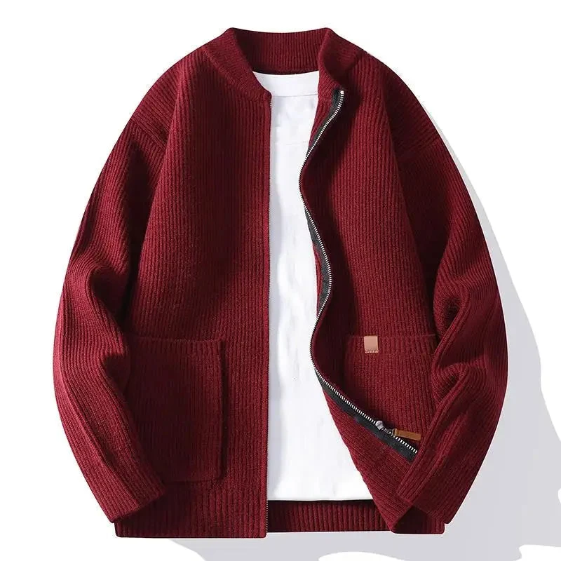 Jorje – Gerippter Strickcardigan Mit Reissverschluss