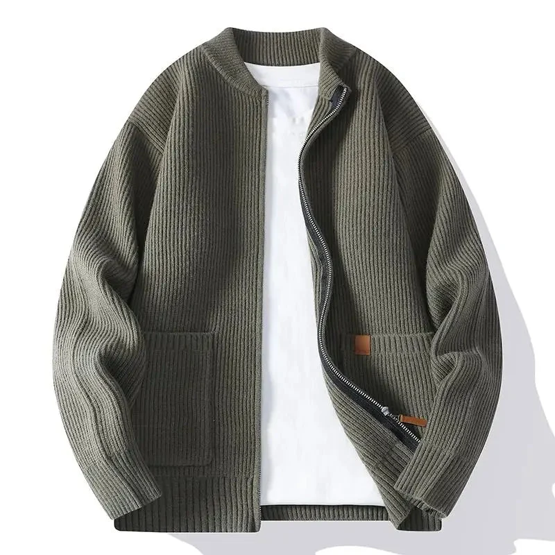Jorje – Gerippter Strickcardigan Mit Reissverschluss