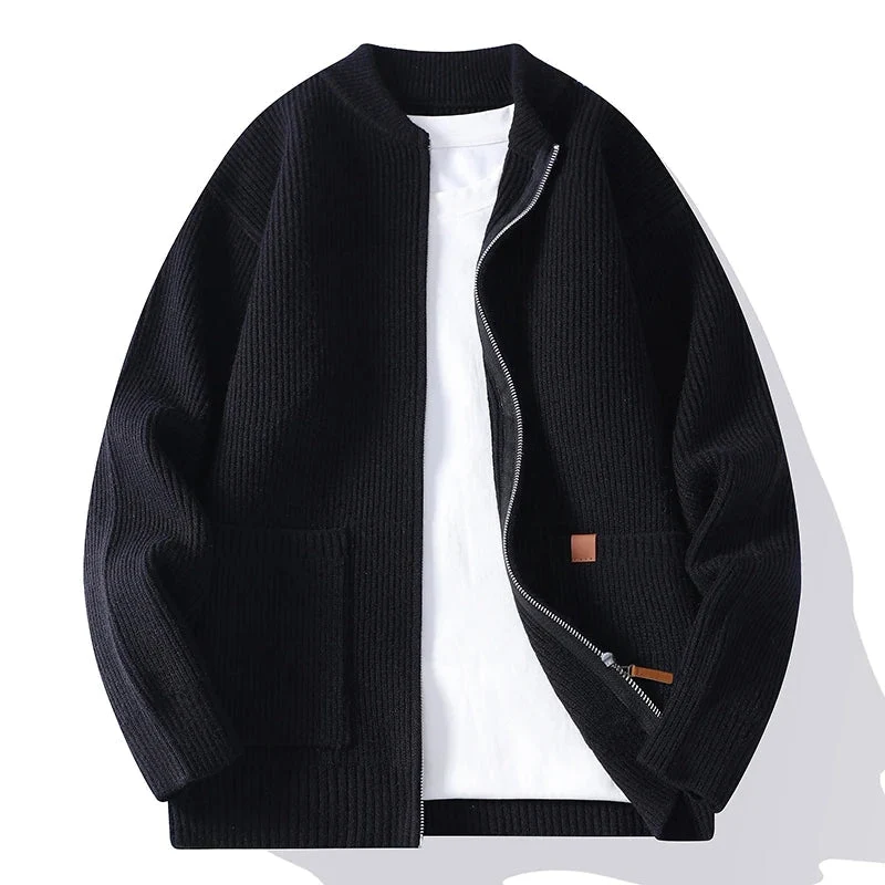 Jorje – Gerippter Strickcardigan Mit Reissverschluss
