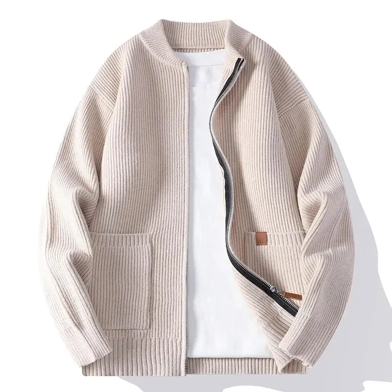 Jorje – Gerippter Strickcardigan Mit Reissverschluss