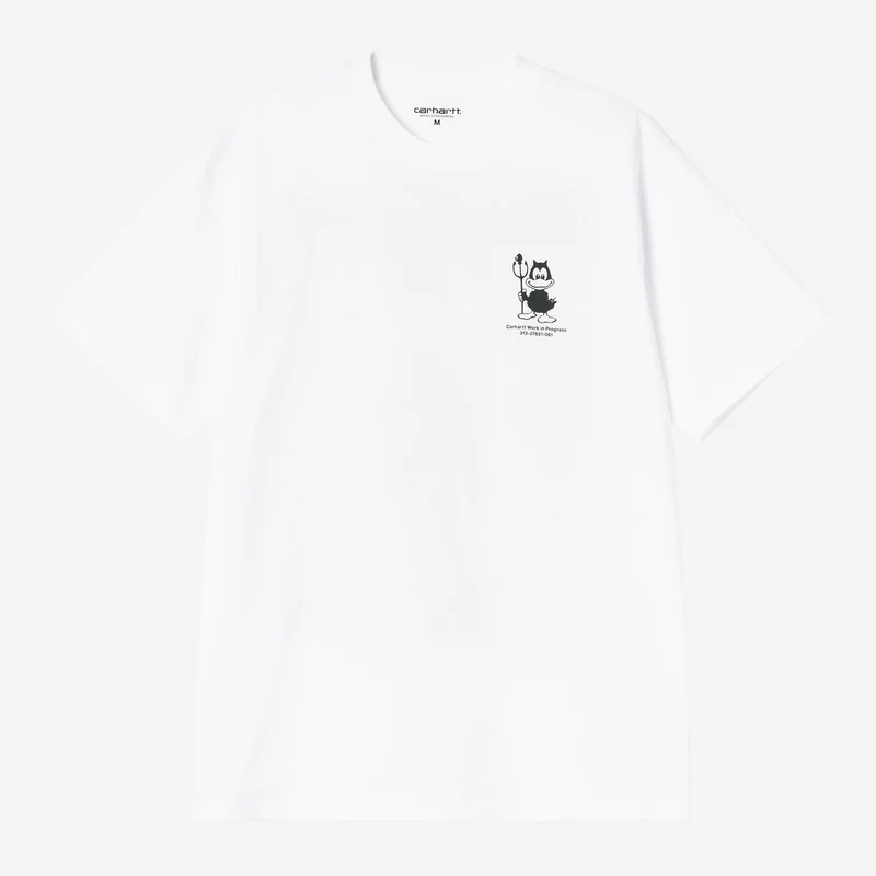 Carhartt WIP Herren-T-Shirt mit Autoscooter-Motiv | Weiß