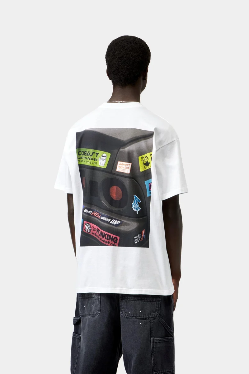 Carhartt WIP Herren-T-Shirt mit Autoscooter-Motiv | Weiß