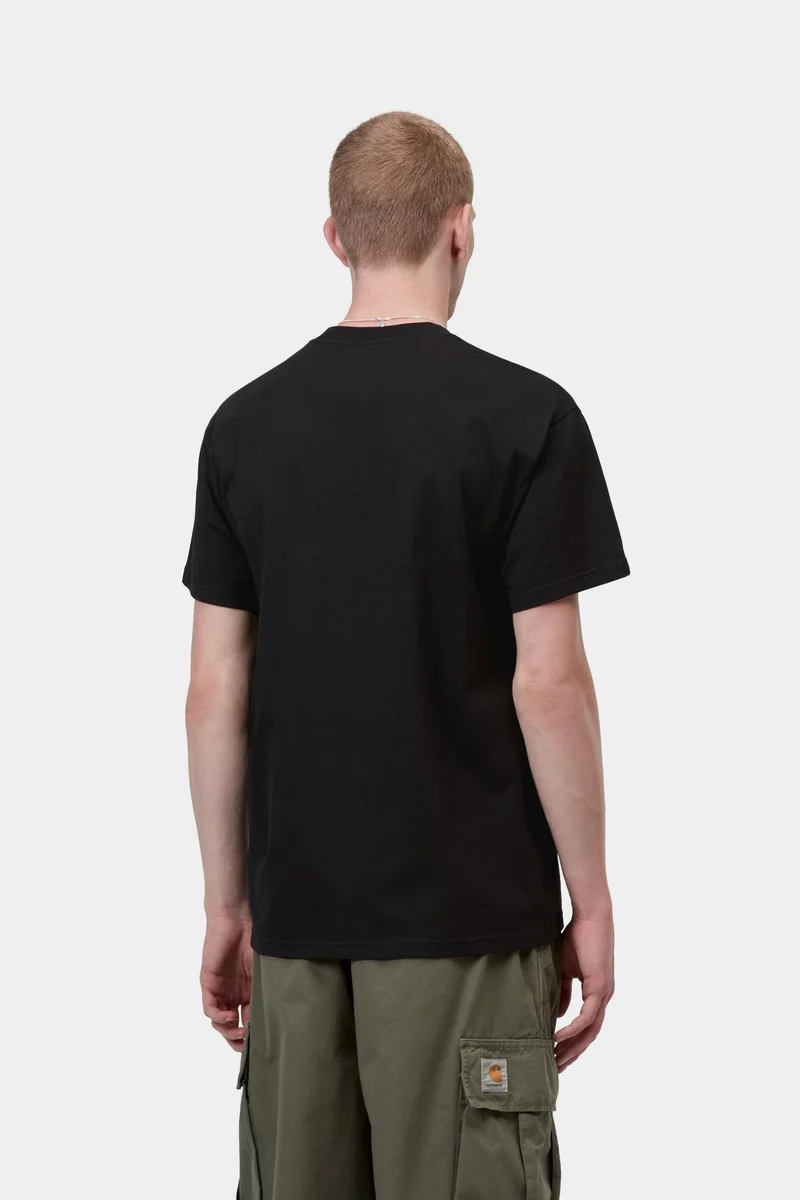Carhartt WIP Herren-T-Shirt mit Autoaufklebern | Schwarz
