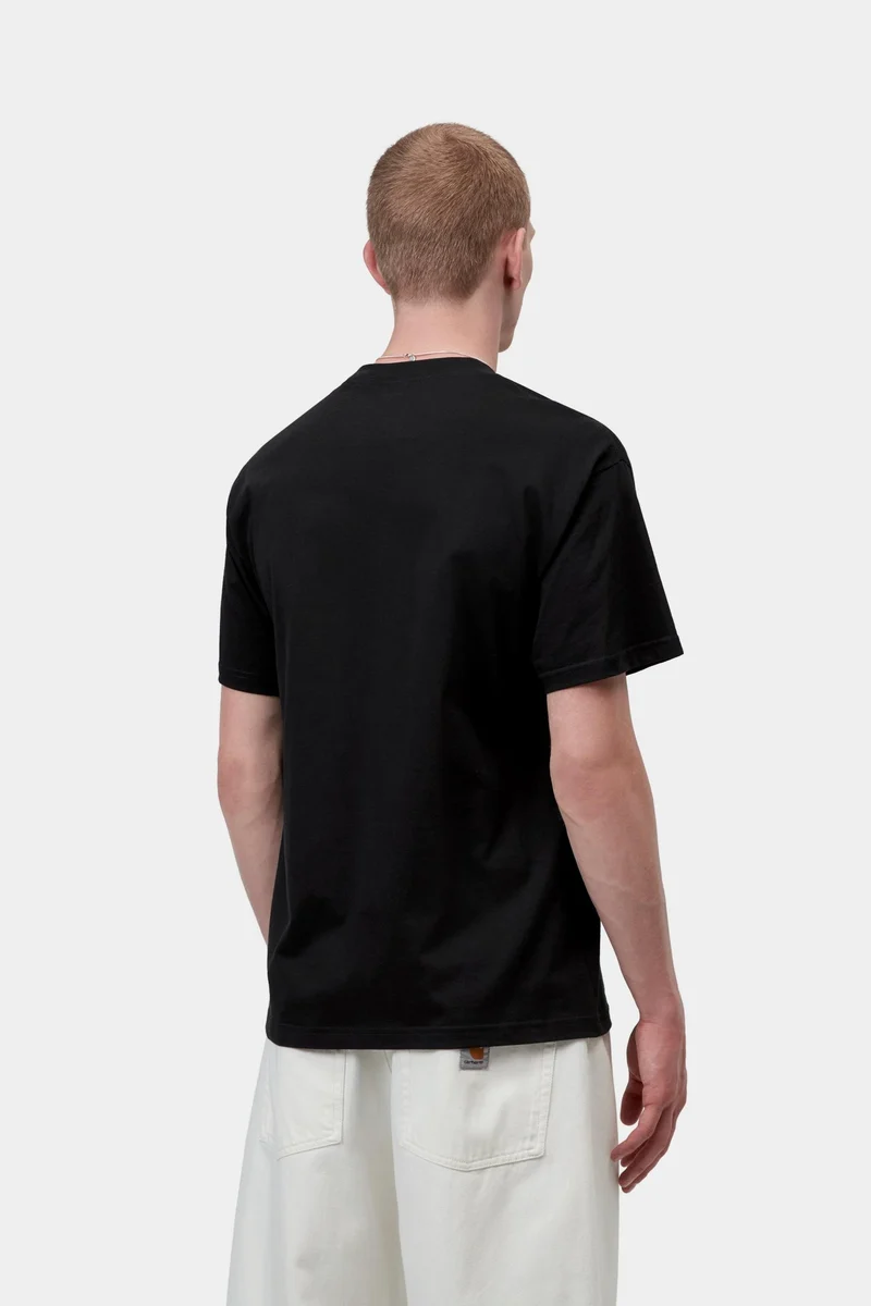 Carhartt WIP Herren-T-Shirt mit Aufdruck „Imbiss am Straßenrand“ | Schwarz