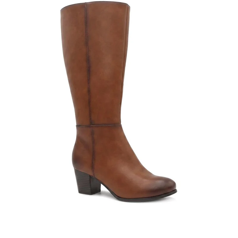 Western Heel Zip Up Long Boots - SANYI44024 / 329 993