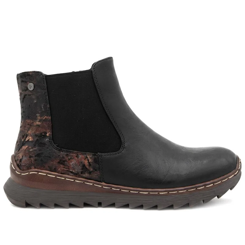 Slip On Elasticated Ankle Boots - LECHE44014 / 329 974 - Black
