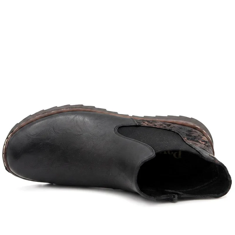 Slip On Elasticated Ankle Boots - LECHE44014 / 329 974 - Black