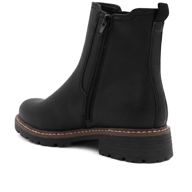 Warm Lined Chelsea Boots - WBINS44064 / 329 984 - Black