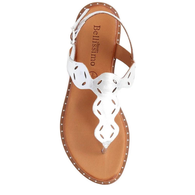 Flat Toe-Post Sandals - BELMETIN39029 / 325 681 - Silver