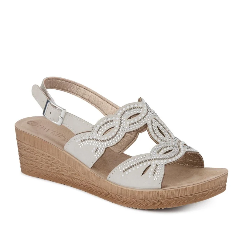 Buckle-Fastening Wedge Sandals - INB41031 / 327 320