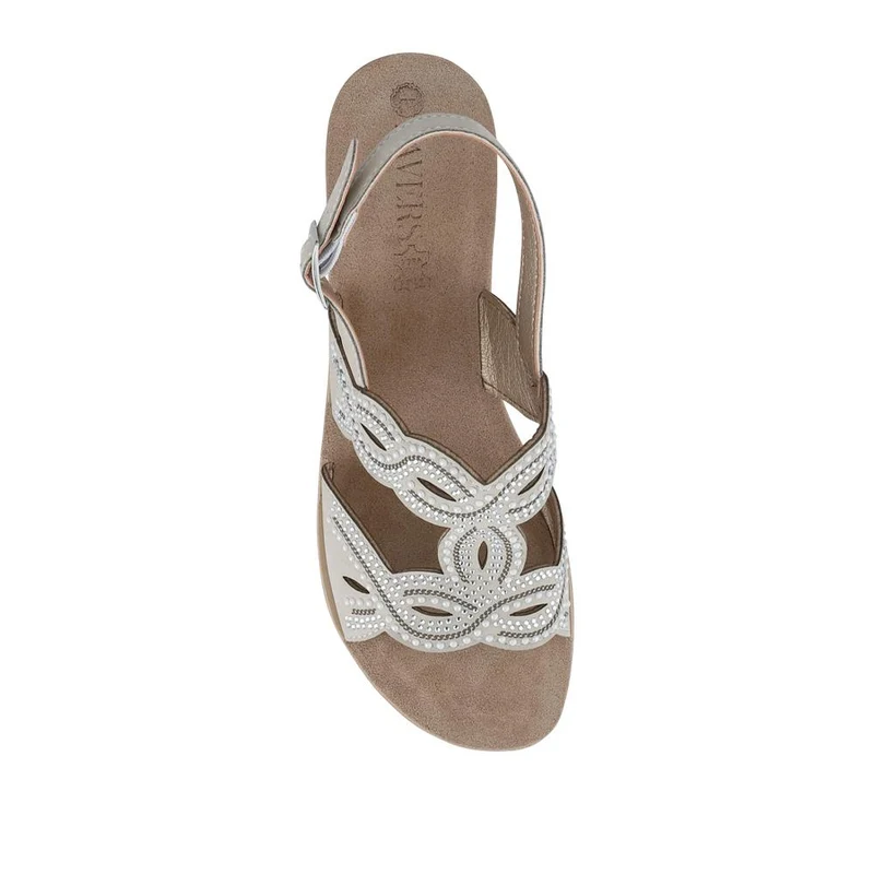 Buckle-Fastening Wedge Sandals - INB41031 / 327 320 - White