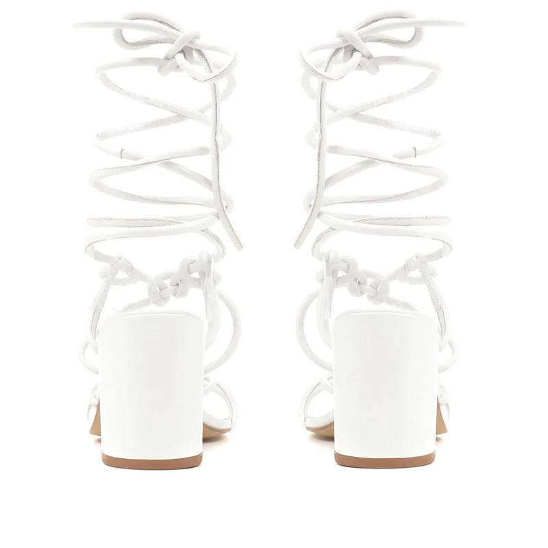 Liezel Gladiator Roped Heels - LIEZEL / 323 702 - White