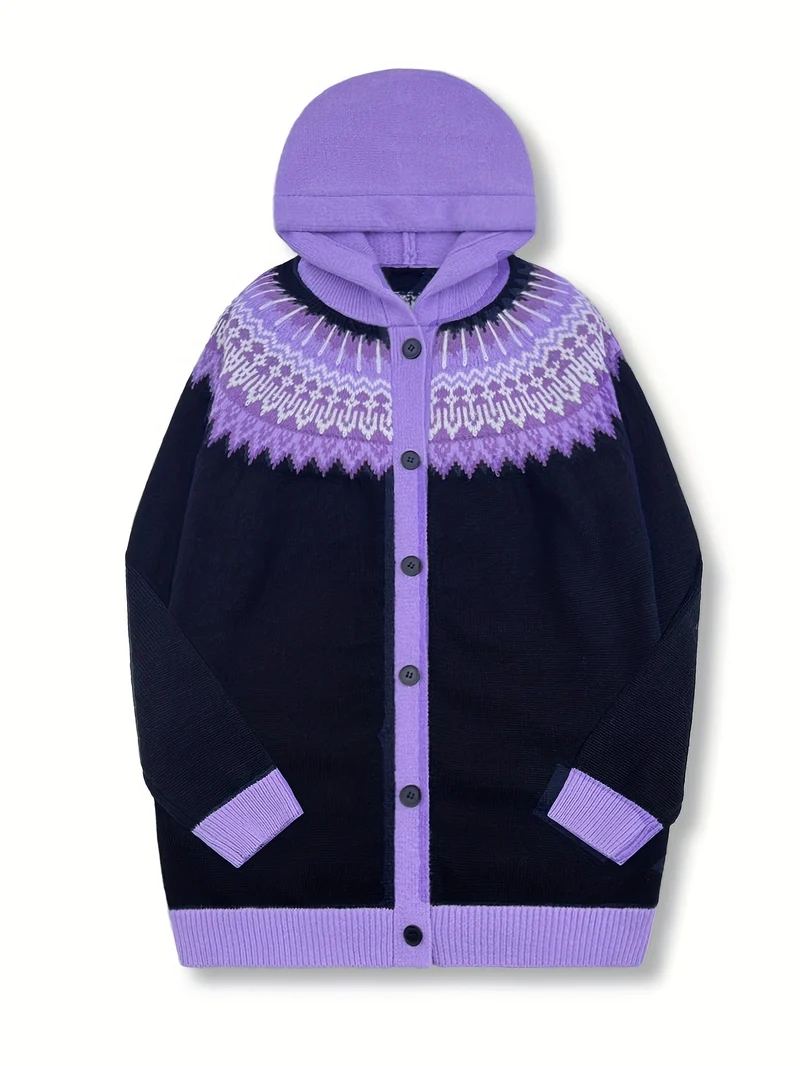 Gulnur - Eleganter Winter Pullover Mit Kapuze Und Langen Ärmeln